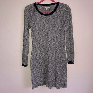 Madewell Gray Ribbed Knit Long Sleeve Dress Sz S